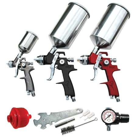 Atd Tools ATD 9-Piece HVLP Spray Gun Set 6900